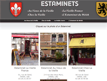 Tablet Screenshot of estaminetlille.fr